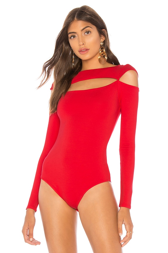 view 2 of 5 Selma Bodysuit in Fire Red
