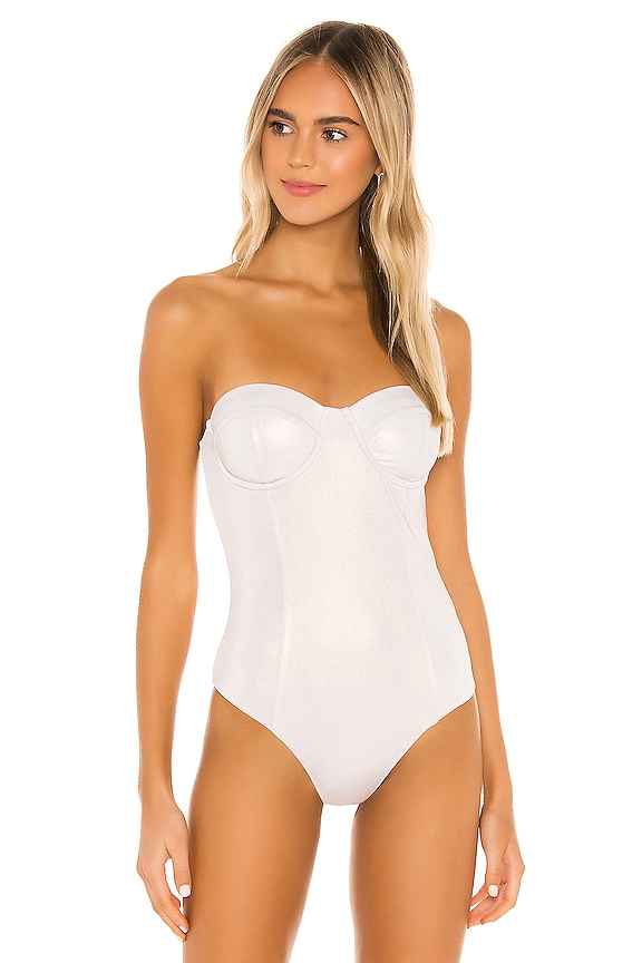 view 2 of 6 Echo Bodysuit in White Gold