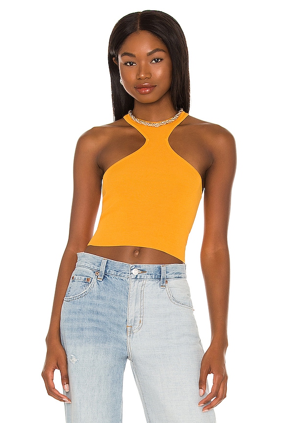 view 1 of 4 Kyla Cropped Top in Orange Apricot