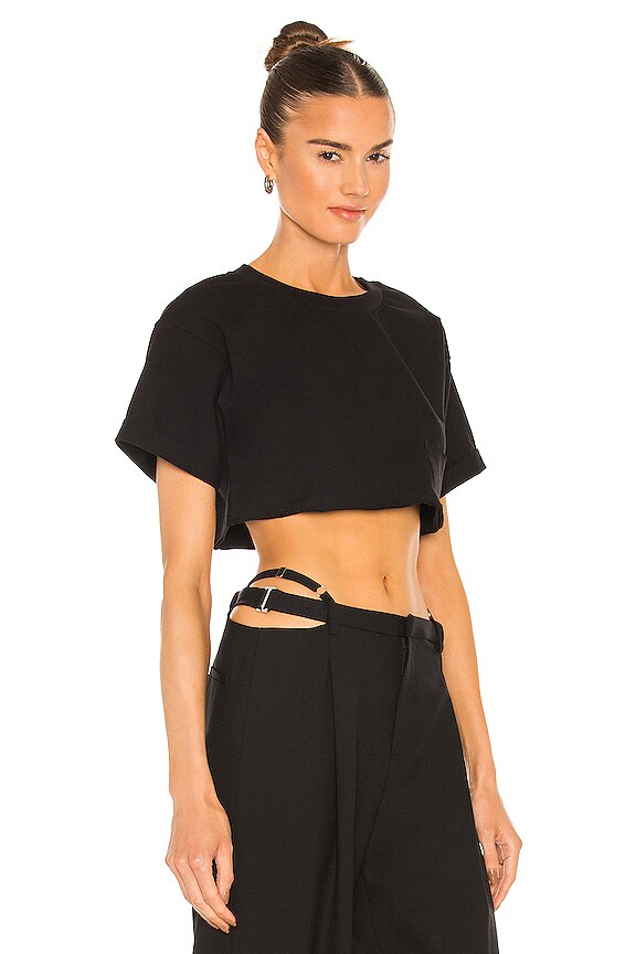 view 2 of 4 Super Cropped Pocket Tee in Black