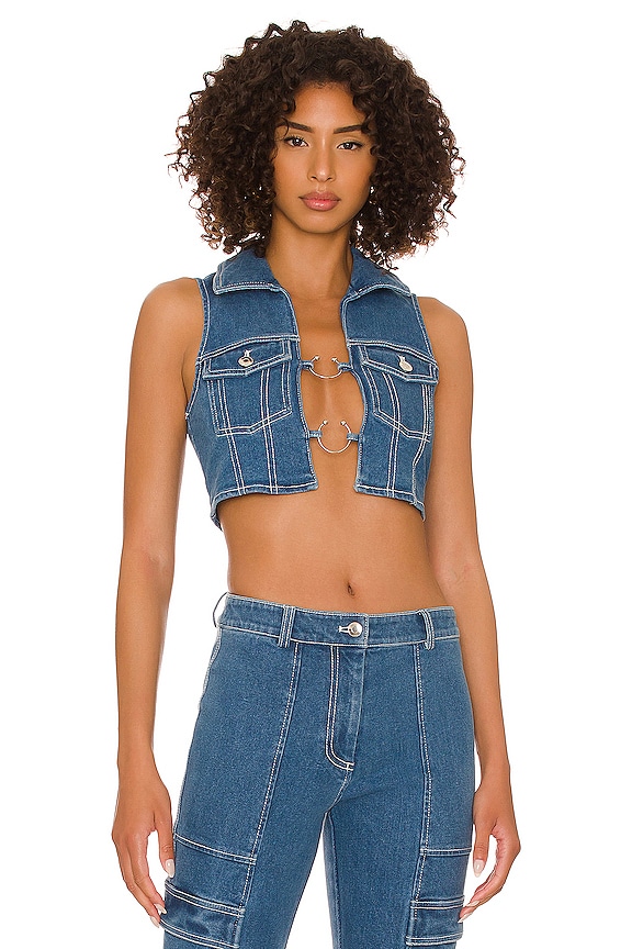 view 1 of 4 Chiara Top in Dark Blue