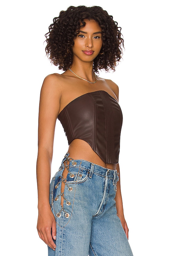 view 2 of 4 TOP CORSÉ CALLI in Dark Brown