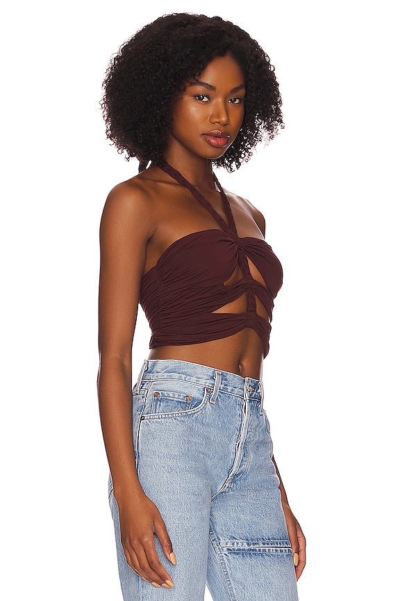 view 2 of 4 Kayla Crop Top in Brown