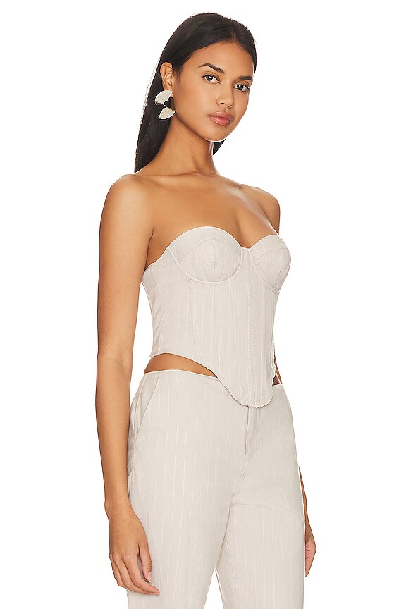 view 2 of 5 AMIRA 탑 in Gray & White