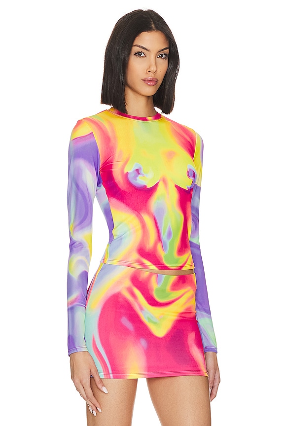 view 2 of 4 Pola Top in Multi Thermal Dye