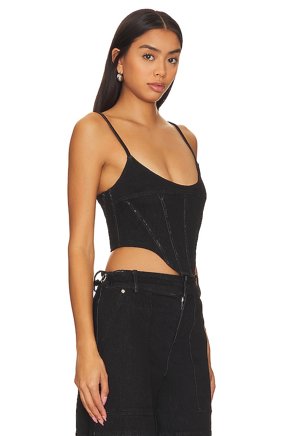 view 2 of 4 Florentina Corset Top in Washed Gray