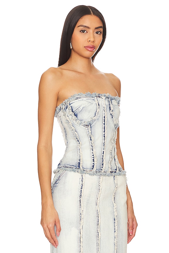 view 2 of 4 Letitia Corset Top in Lt Tinted Bleach