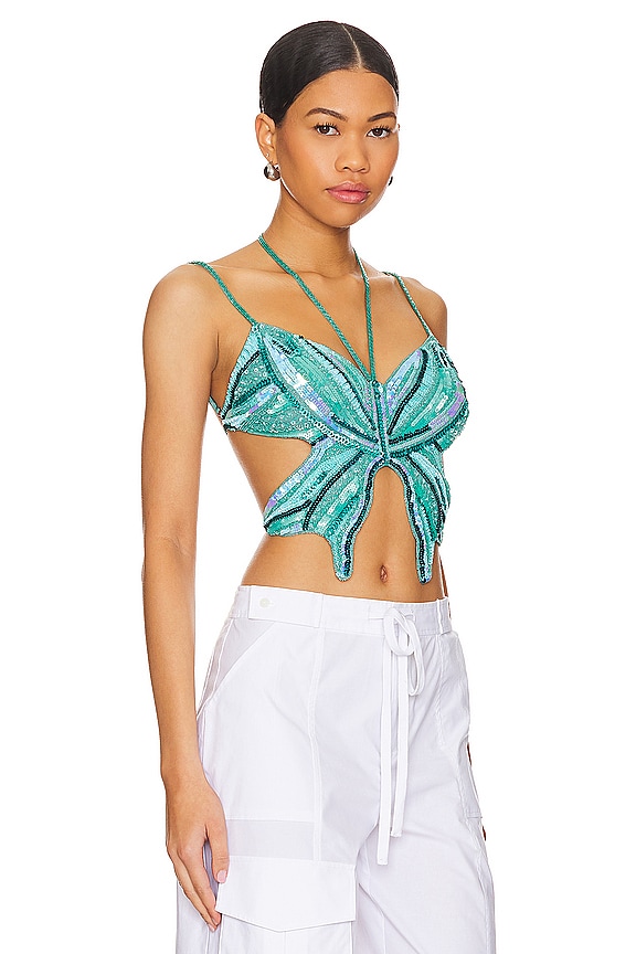 view 2 of 5 CAROLA トップ in Turquoise