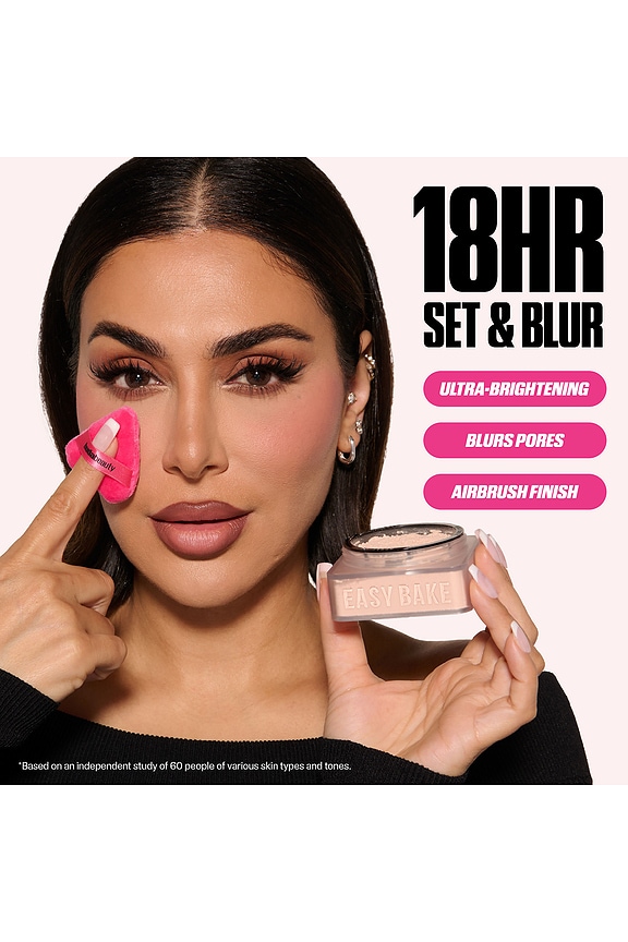 HUDA BEAUTY セッティングパウダー　バッグ　4点セット Huda Beauty Easy Bake Loose Powder in Kunafa | REVOLVE