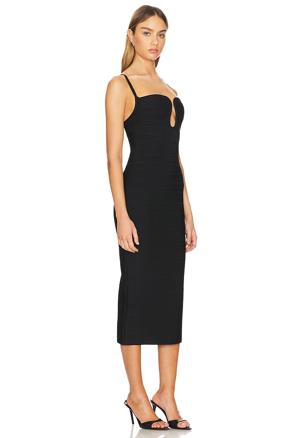 view 2 of 3 ROBE MI-LONGUE BONDAGE in Black