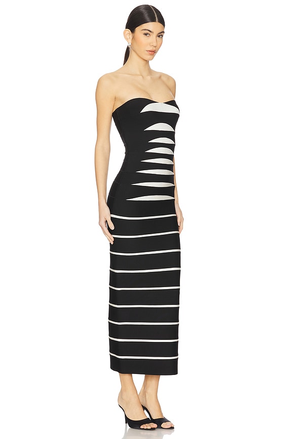 view 2 of 3 The Cameron Gown in Blk Alab Cmb