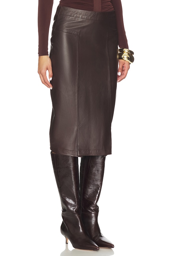 view 2 of 6 The Estella Skirt in Walnut