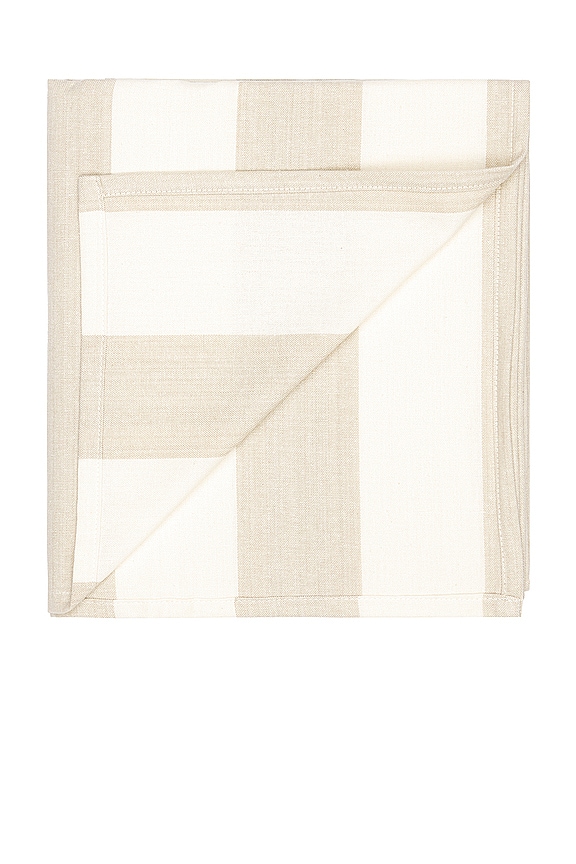 view 2 of 4 Essential Striped Tablecloth in Ivory & Flax