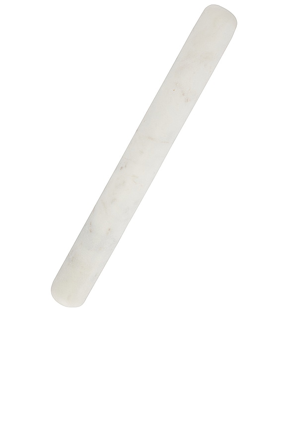 view 2 of 4 Simple Marble Rolling Pin in White