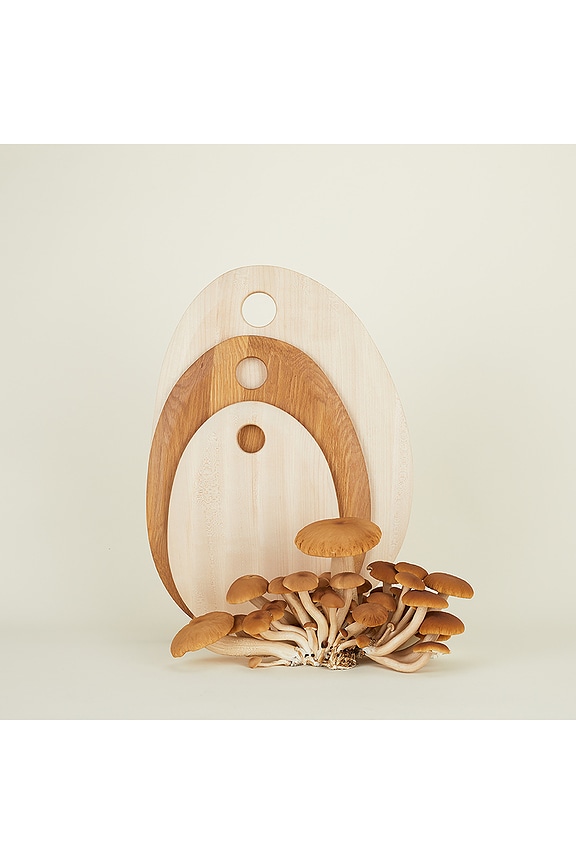 view 2 of 2 Medium Pebble Cutting Board in Oak