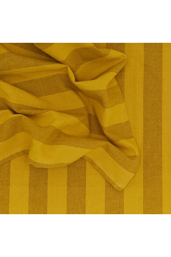 view 2 of 2 Essential Striped Dinner Napkin in Mustard & Bronze