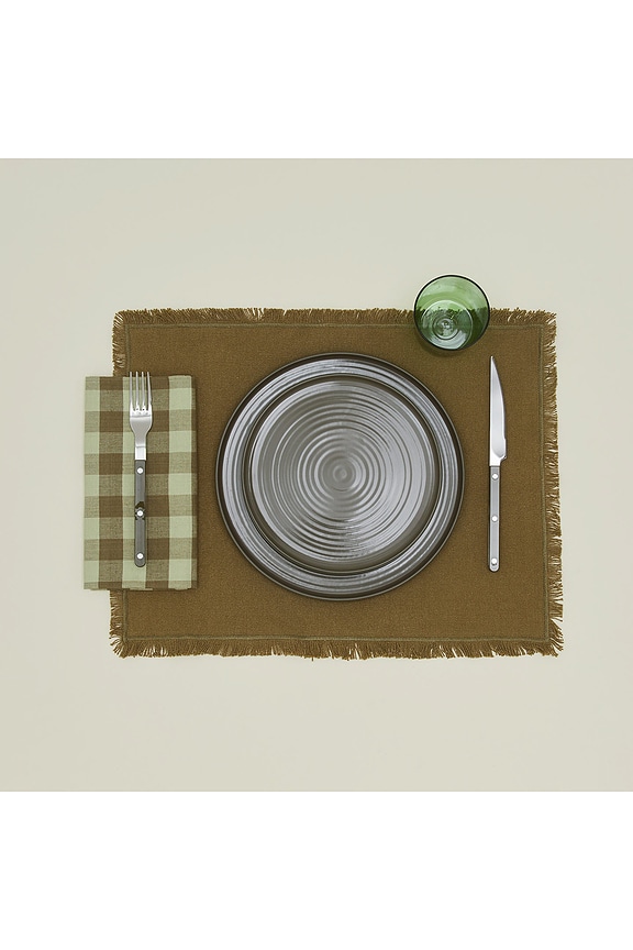 view 2 of 2 Essential Gingham Dinner Napkins Set Of 4 in Sage & Olive