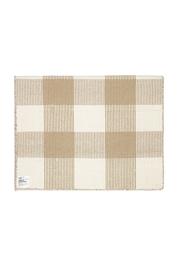 view 2 of 3 Simple Plaid Runner in Flax & Ivory