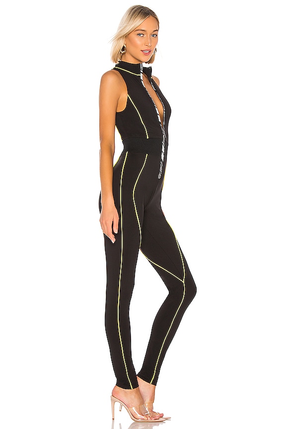 view 2 of 3 Darsha Jumpsuit in Black & Yellow