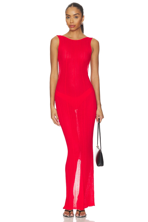 view 1 of 3 VESTIDO LUMINARA in Red