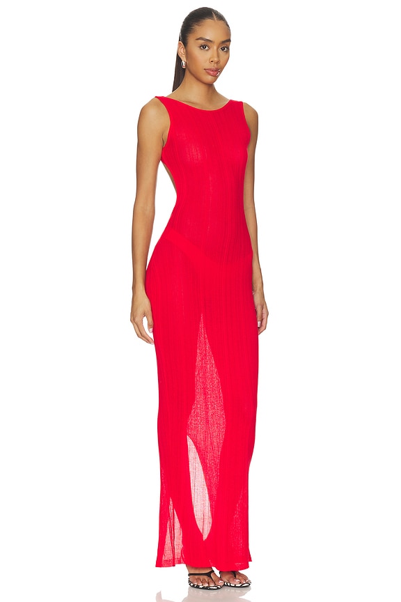 view 2 of 3 VESTIDO LUMINARA in Red