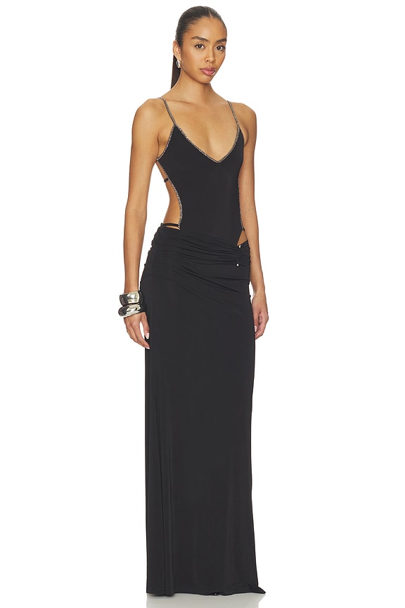 view 2 of 4 ROBE MIRELLE TWO-PIECE MAXI in Black