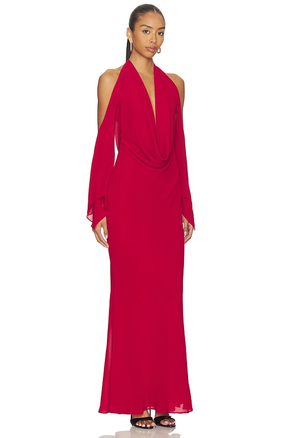 view 2 of 3 Rosanna Maxi Dress in Deep Red
