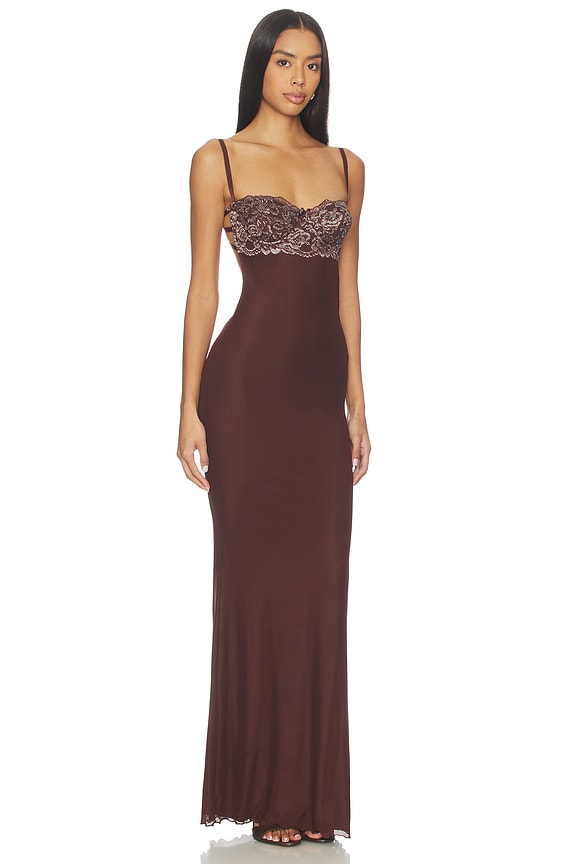 view 2 of 4 VESTIDO SILO MAXI in Chocolate