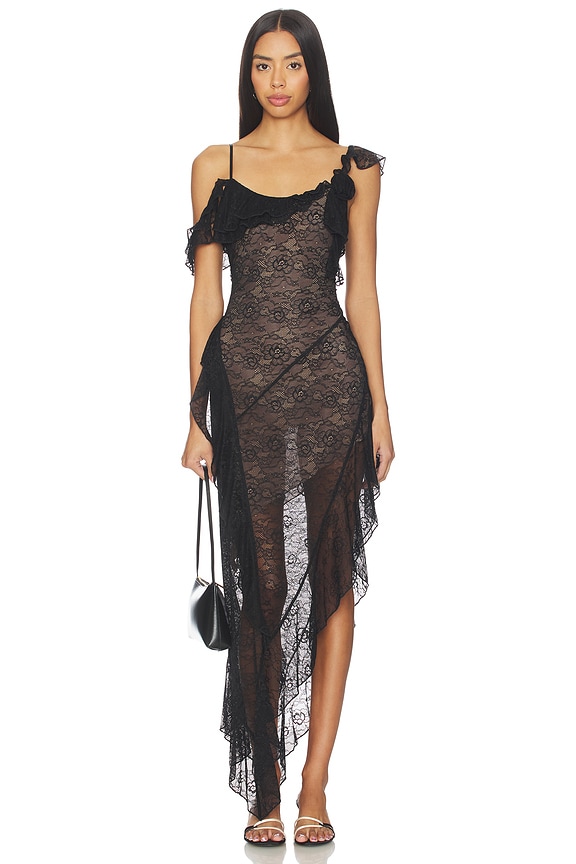 view 1 of 4 ROBE JULIETTA MAXI in Black With Tan Lining