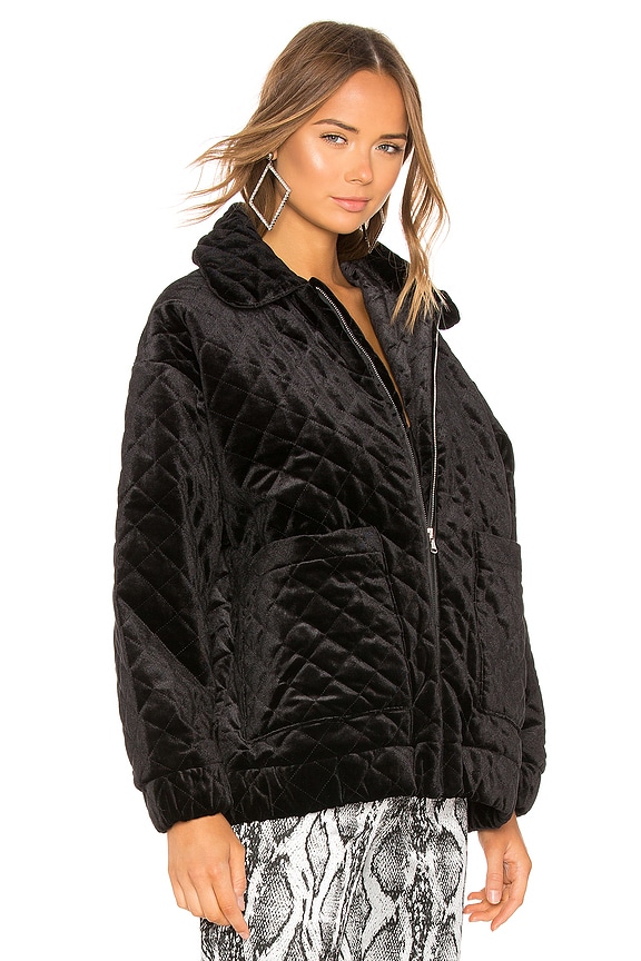view 2 of 4 Contraband Velvet Jacket in Quilted Black