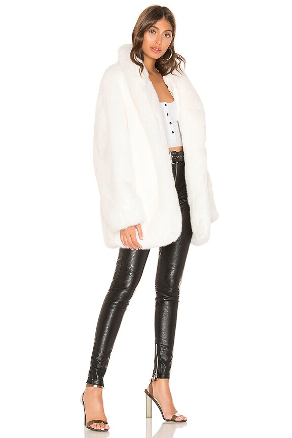 view 2 of 3 Nya Faux Fur Jacket in White