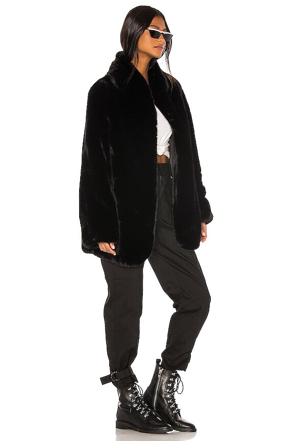 view 2 of 3 Nya Faux Fur Jacket in Black