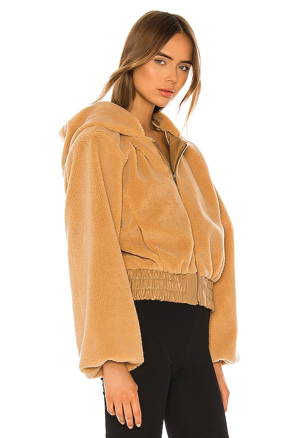 view 2 of 4 CHAQUETA DE TEJIDO ESTILO OSITO DE PELUCHE in Tan