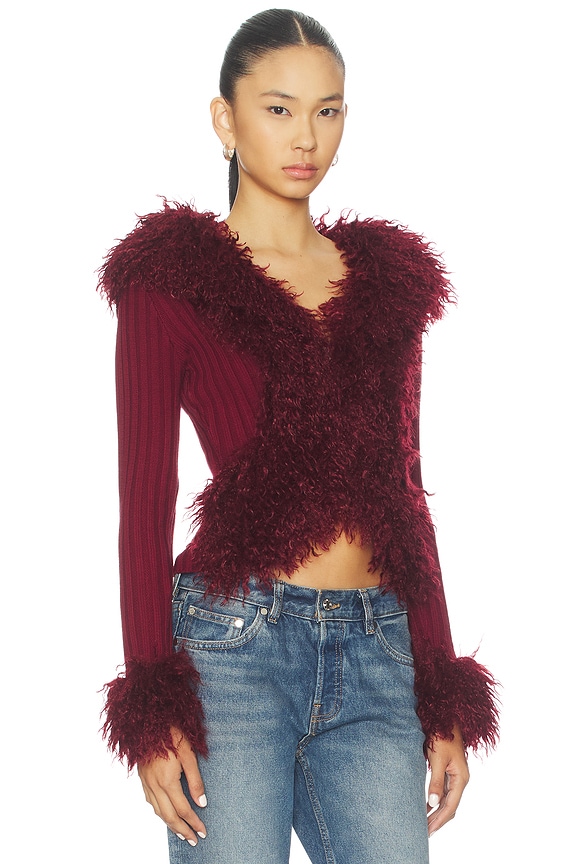 view 2 of 4 BLOUSON CRESSIDA FAUX FUR in Red