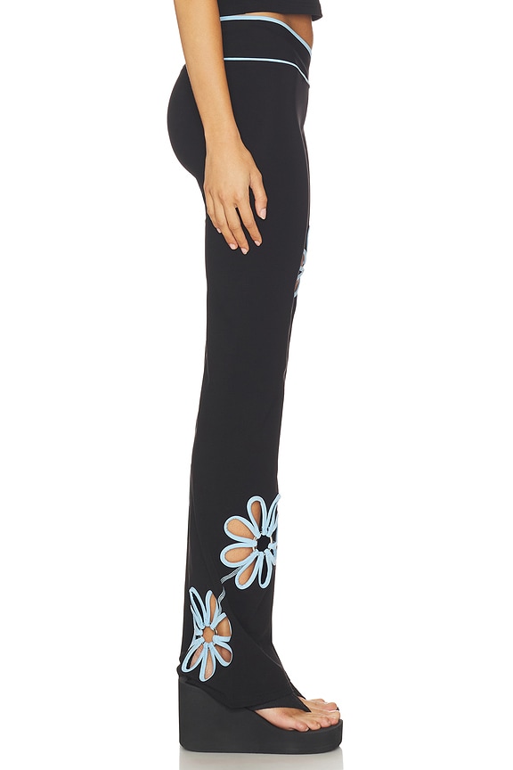 view 2 of 6 Daisy Pant in Black & Baby Blue