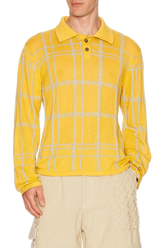 view 1 of 4 Meshline Polo Shirt in Mustard