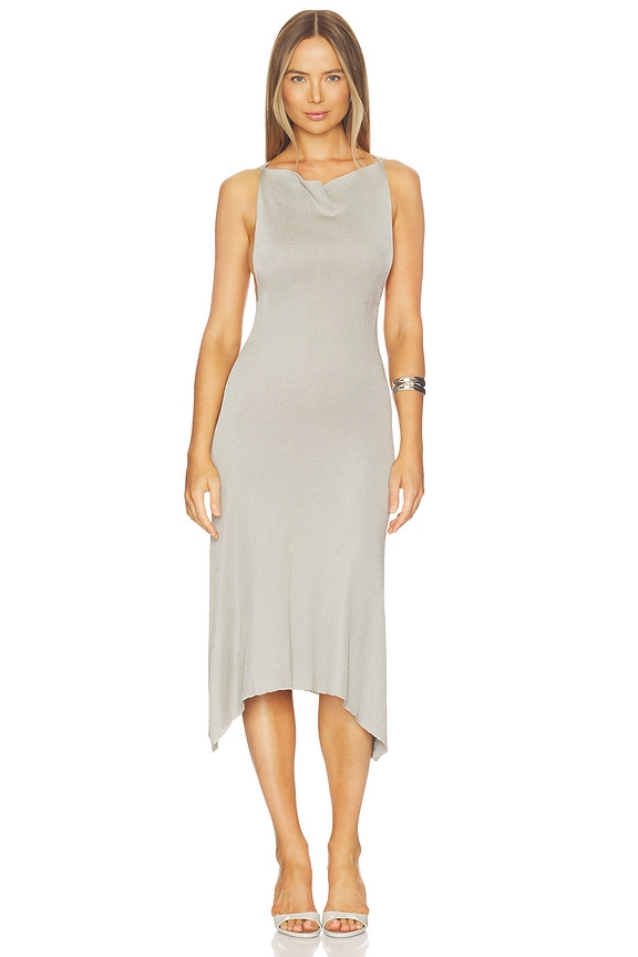view 1 of 3 Cowl Neck Dress in Ash