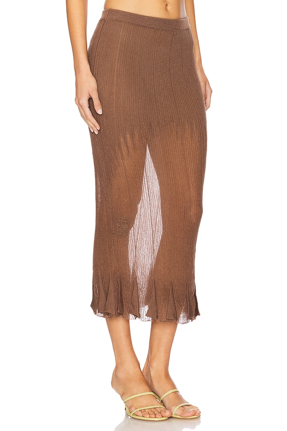 view 2 of 6 Pleating Maxi Skirt in Mocca
