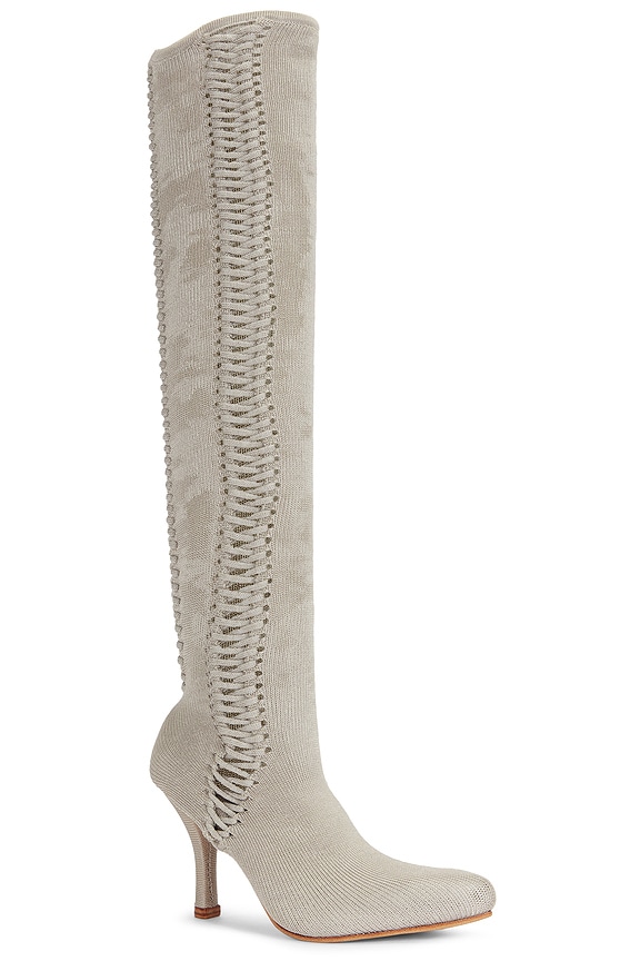 view 2 of 5 Macrame Line Tight Boot in Light Grey