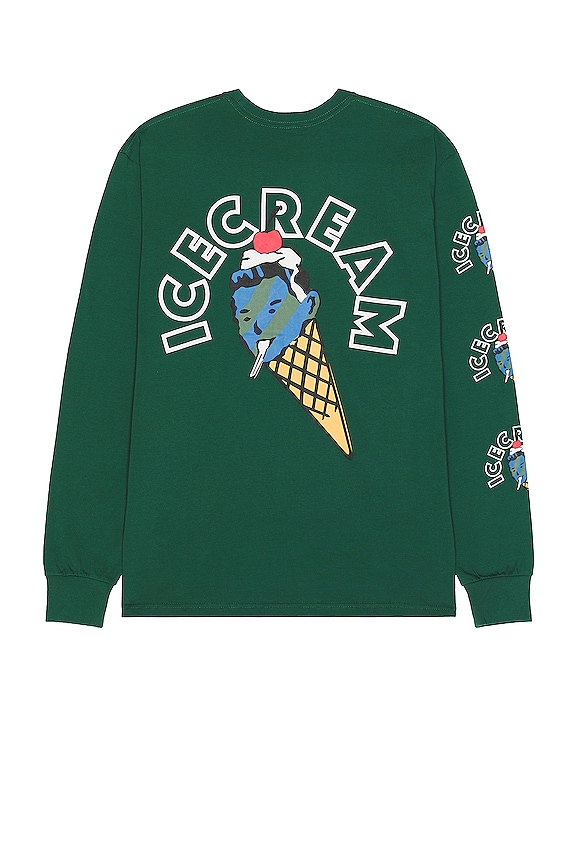 ICECREAM Cone Man Long Sleeve Tee in Dark Green | REVOLVE