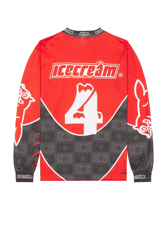 view 2 of 4 Worldwide Moto Jersey in Fiery Red