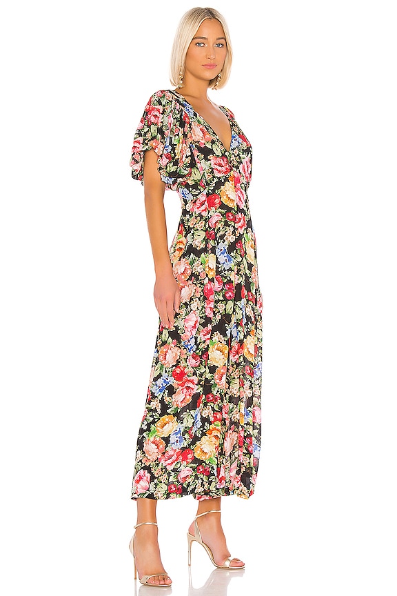 view 2 of 3 OBJECTS OF DEVOTION SWEETHEART ジャンプスーツ in Black Floral