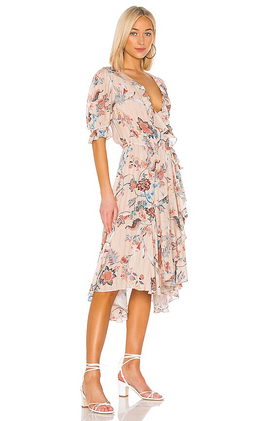 view 2 of 4 CHA CHA 랩 원피스 in Peach Jaipur Floral