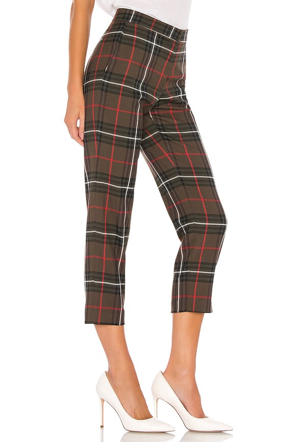 view 2 of 4 Flat Front Trouser in Army Tartan