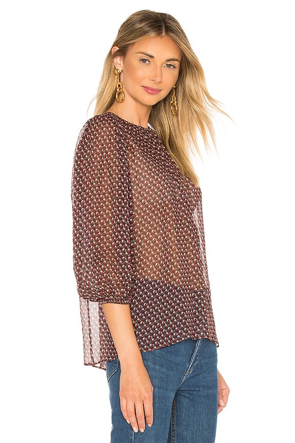 view 2 of 4 The Femme Blouse in Nouveau Floral Wine