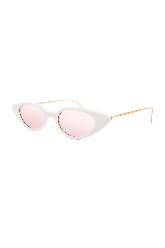 view 2 of 3 LUNETTES DE SOLEIL MARIANNE in Matte White & Dusty Pink See Through