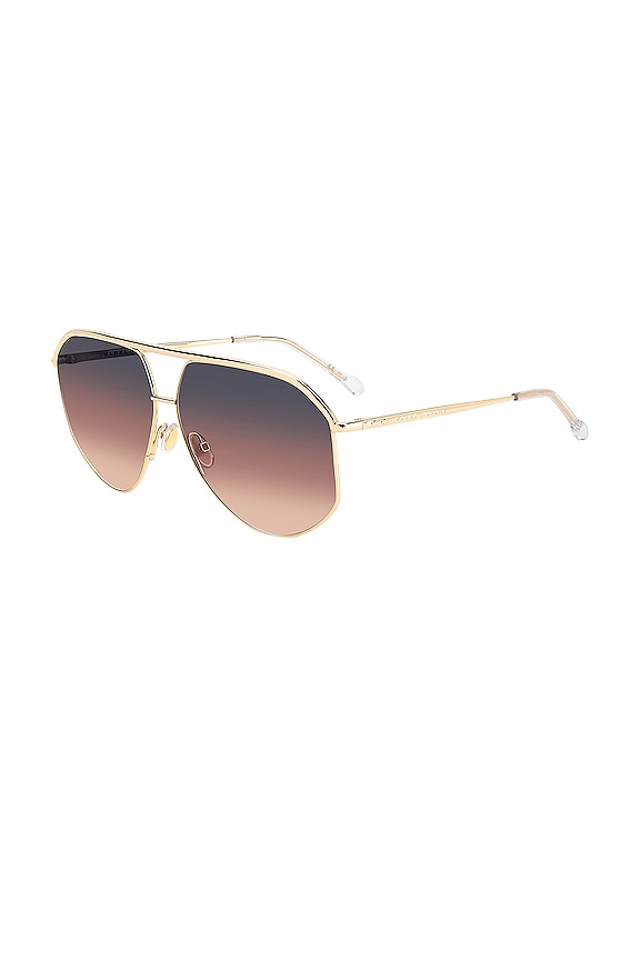 view 2 of 2 Aviator Sunglasses in Rose Gold & Grey Shaded Pink