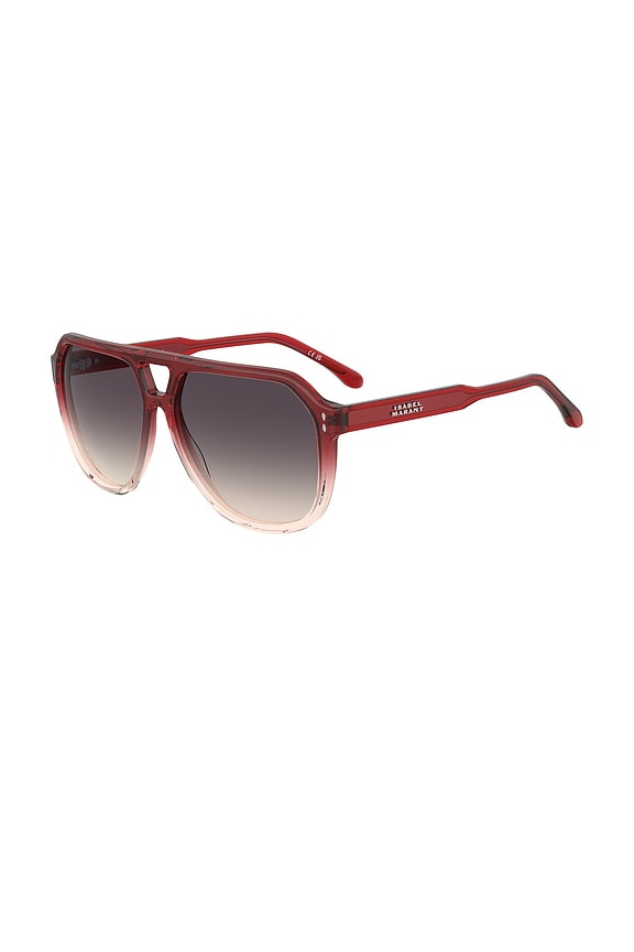 view 2 of 2 Aviator Sunglasses in Red