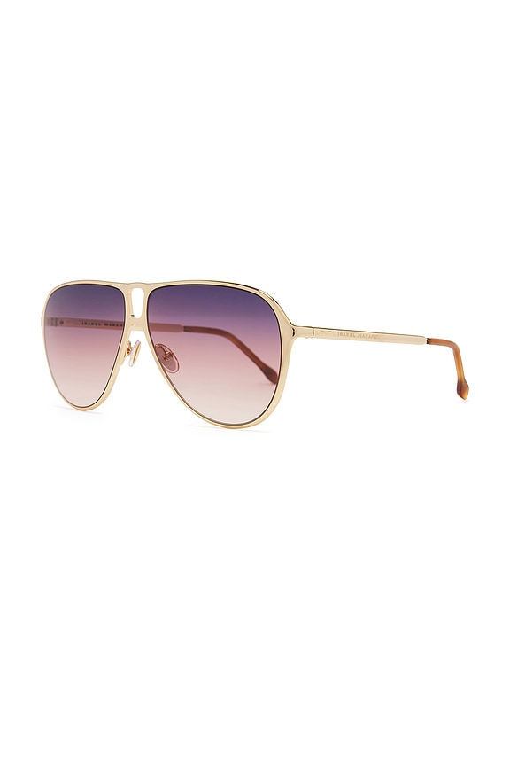 view 2 of 3 Aviator Sunglasses in Gold