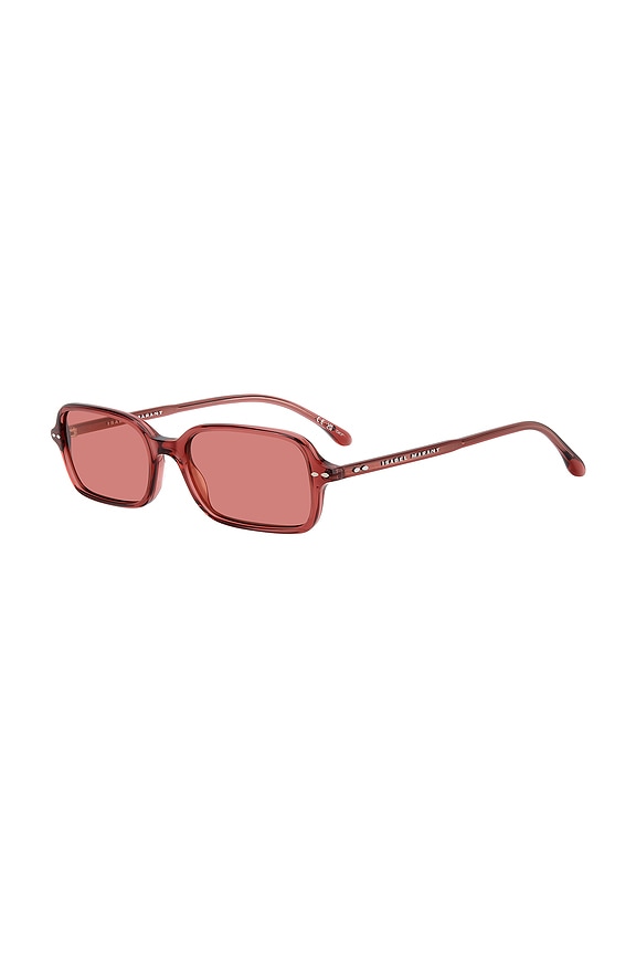 view 2 of 2 Square Sunglasses in Red & Pink